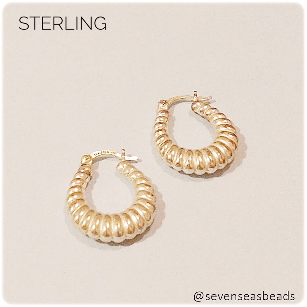 💘Sterling Silver Vintage Hoop Earrings